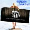 Santos FC Art Print Beach Towel, Large Soft Quick Dry Towel for Beach Camping Swimming