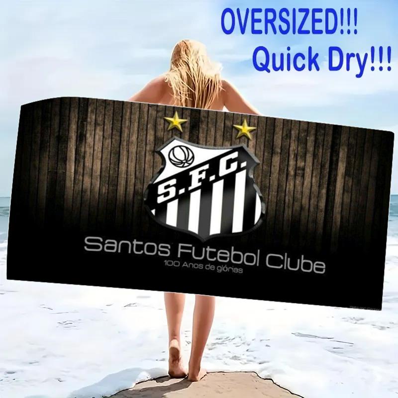 Santos FC Art Print Beach Towel, Large Soft Quick Dry Towel for Beach Camping Swimming