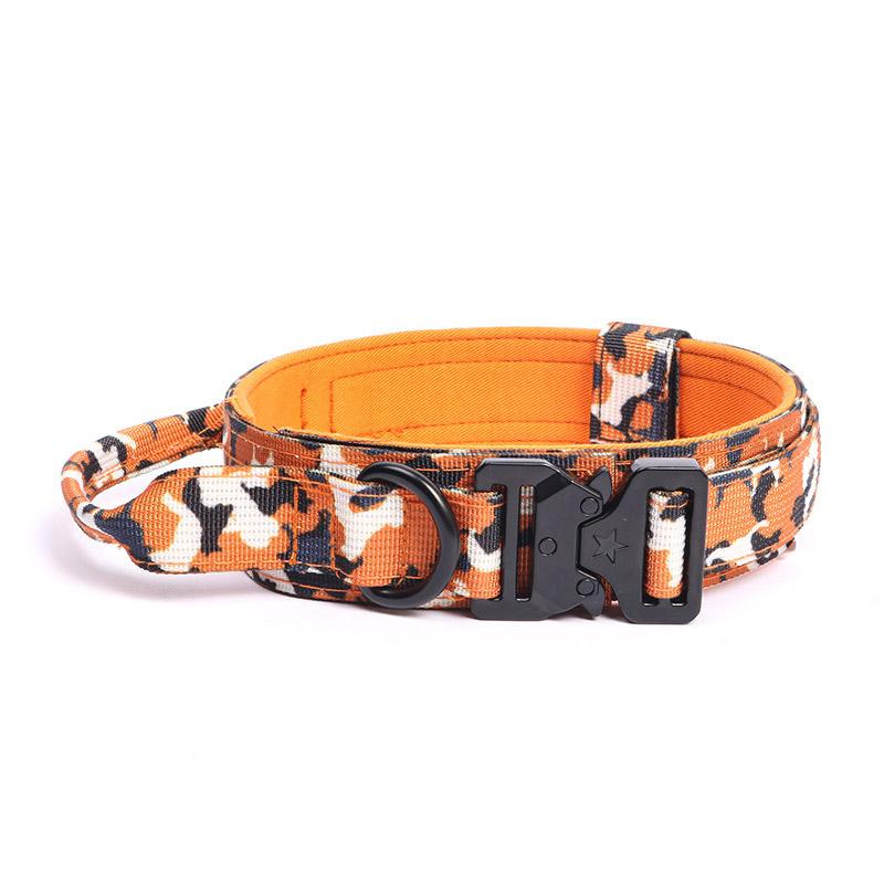 Tactical Dog Collar MilitaryAdjustable Nylon Lead Training Accessory Breakaway Leash Rope Large DogShepherd Training Accessories