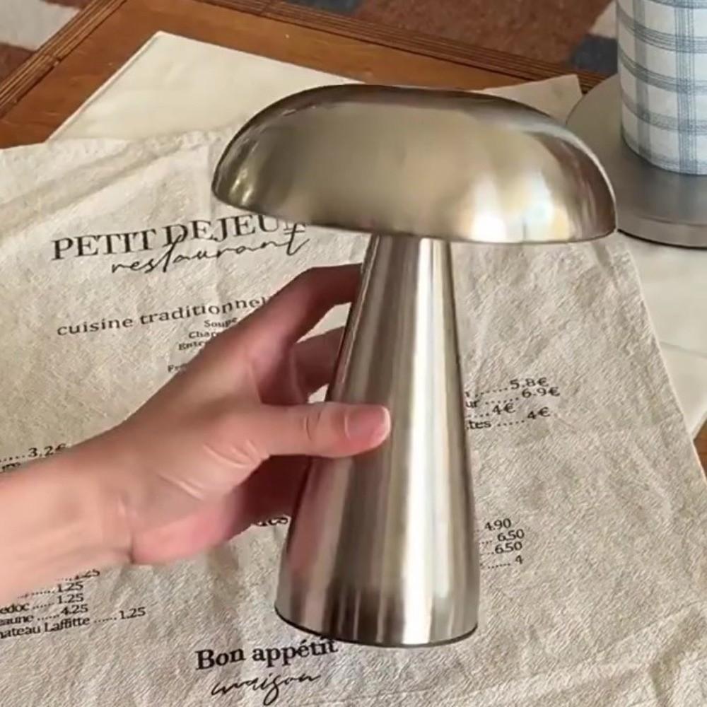 Touch Sensor Table Lamp Rechargeable Desk Lamp Modern Mushroom Night Light  Home Decor