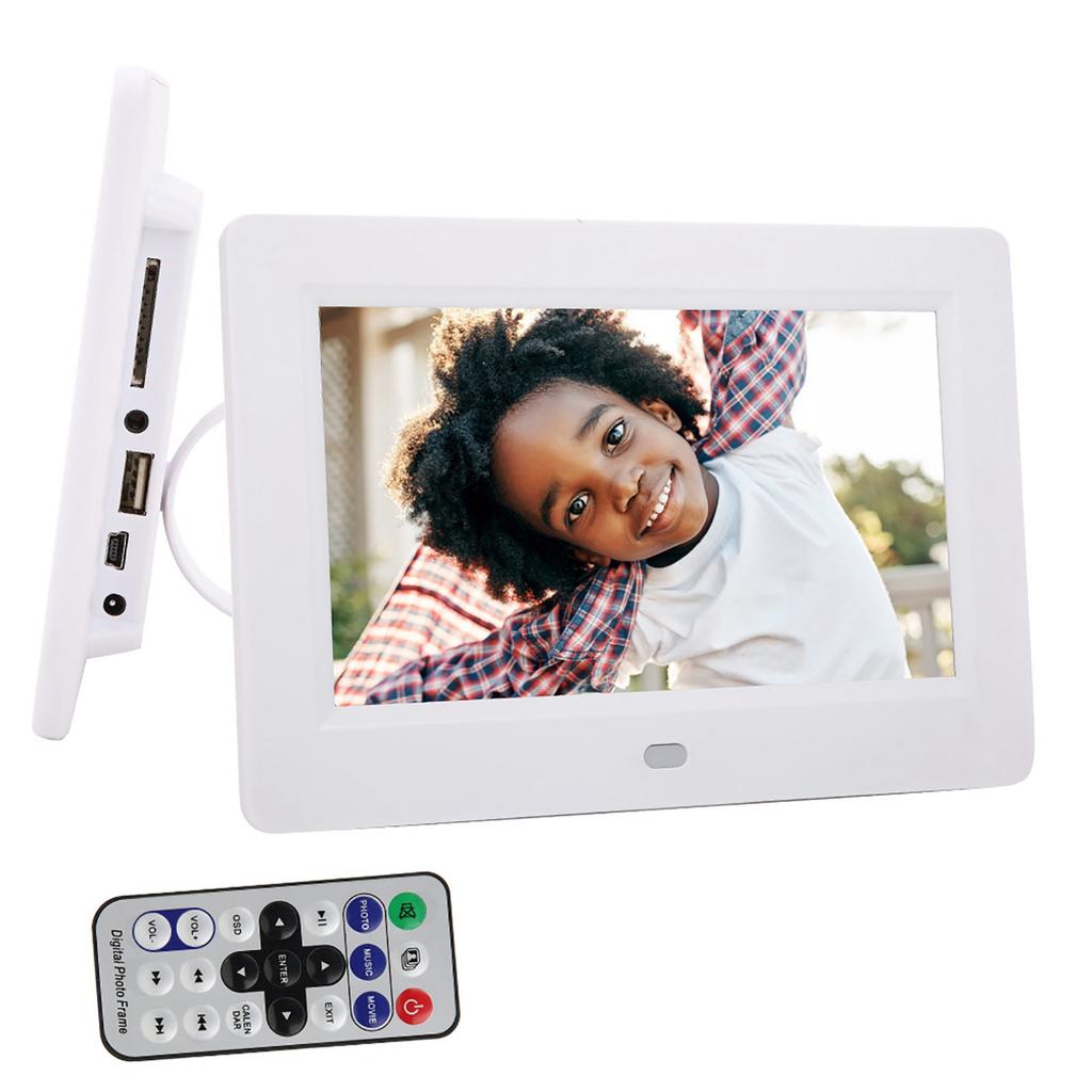 7 Inch 800*480 HD Digital Photo Frame Screen Multiple Languages Screens Ratio 16:9(black  )