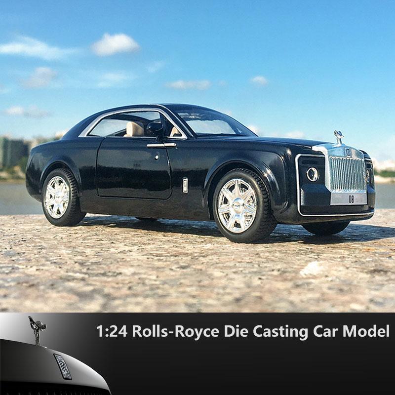 1/24 Rolls Royce Phantom Car Model Metal Model Car Alloy Die-casting Car Children's Toy Gift Collectibles Free Shipping