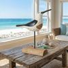 Creative Wooden Bird Figurine Rustic Sea Bird Statue Art Statue Bird Sculpture  Beach House