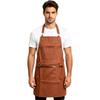 Waterproof PU Leather Apron – Oil-proof for Hairdressers, Barbers, Coffee Shops, and Bartenders.