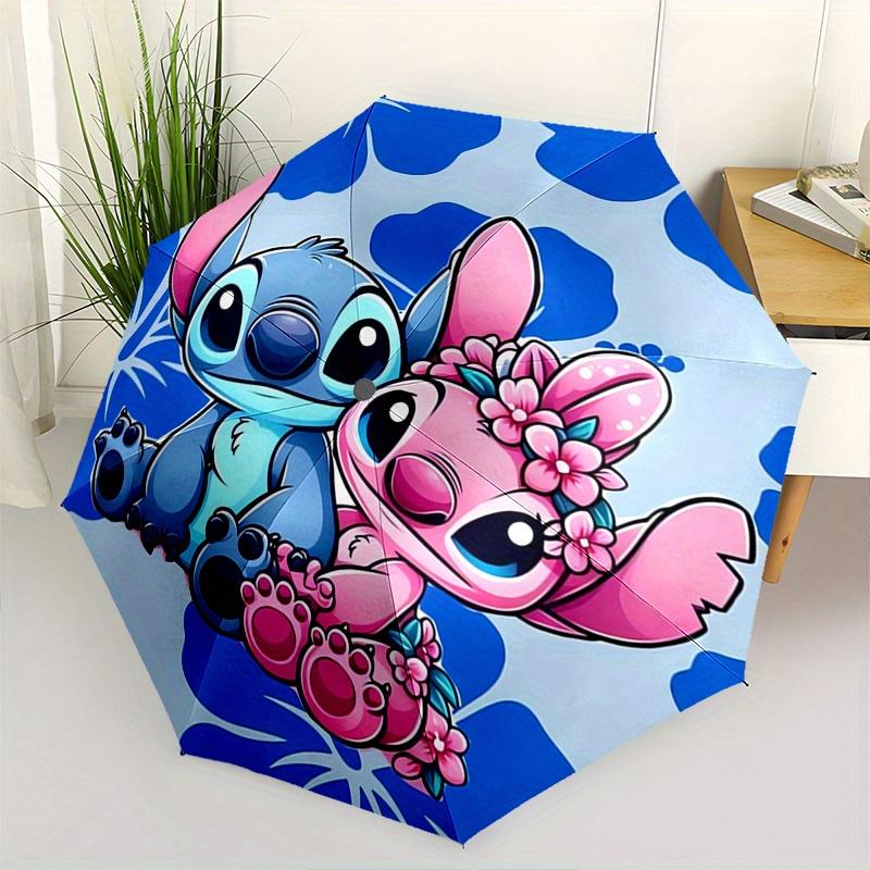 

1pc Stitch,Lilo Automatic Folding Umbrella: Compact 8 Bone Design Cartoon Outdoor Travel Companion, Business Umbrella, Christmas Valentine s