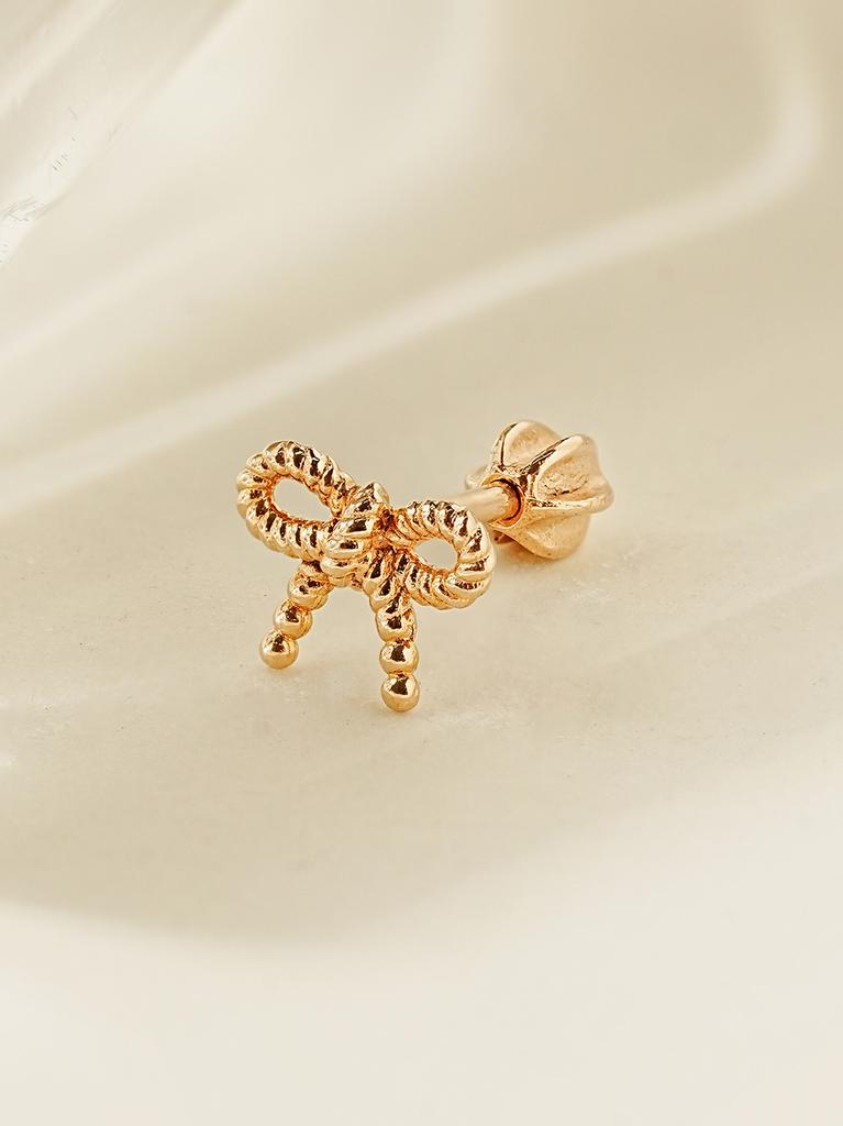 Minimal Piercing 14K Frill Ribbon Piercing