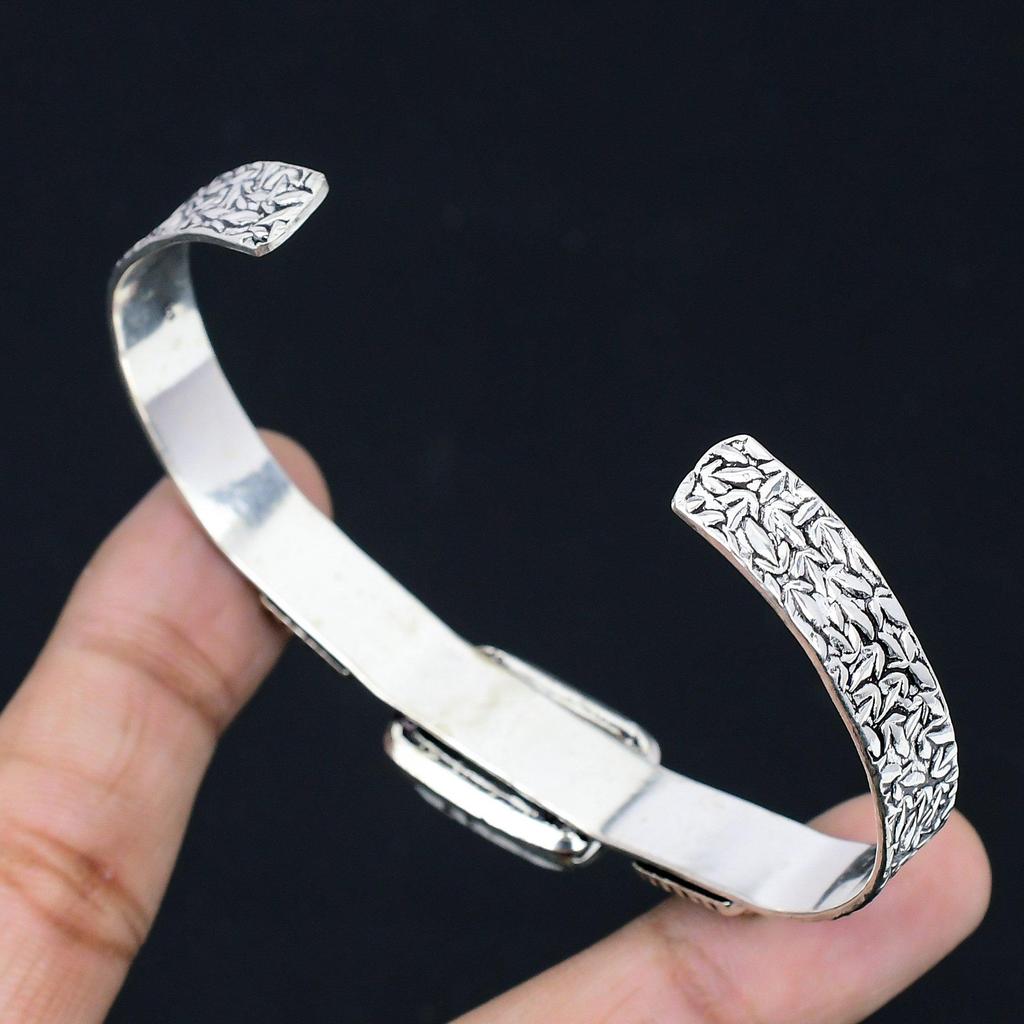 Daughters Day Deal Sterling Silver Radiant K2 Jasper Stone Wife Bangle Jewelry