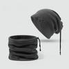 Unisex Autumn Winter Fleece Hat With Earmuff Neck Warmer For Cold Weather Comfort