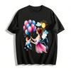 Balloon Print Mommy And Me Casual Tops Warm Parent-child Time Pure Cotton T-shirt