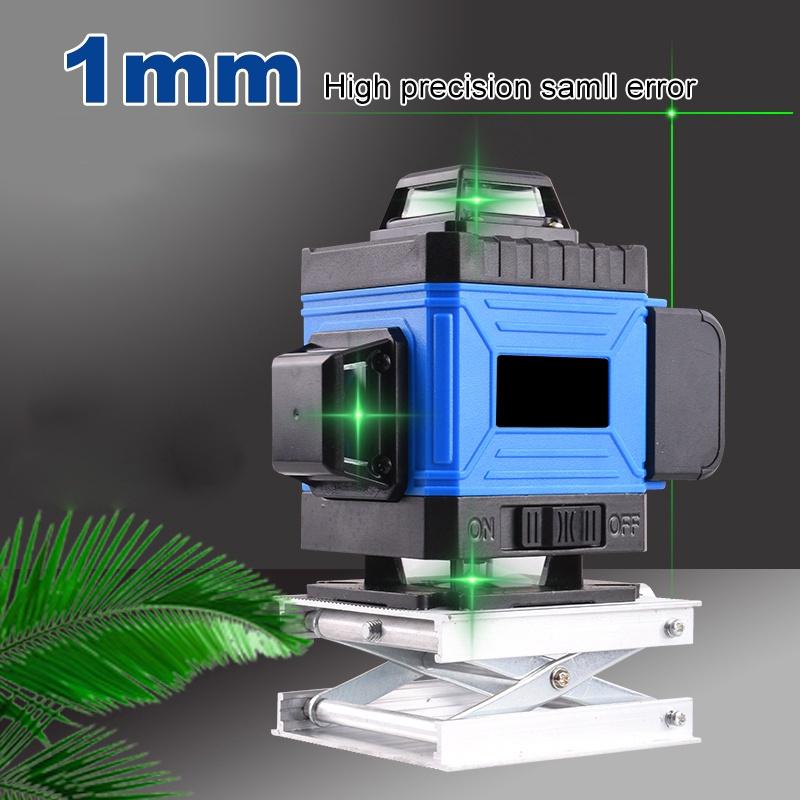 16 Lines Laser Level 4D Green Lines Self-Leveling 360 Horizontal & Vertical Cross High Precision Outdoor Powerful