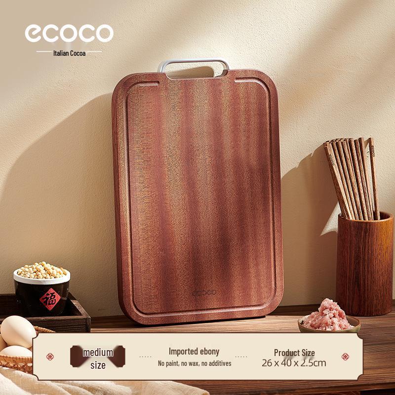 EcoCo Ebony Anti-mold Antibacterial Solid Wood Double-sided Cutting Board for Vegetables