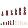 32Pcs Hand Carved Wooden Chess Pieces Portable Tournament Chessmen International Chess Figures for Chess Board Game