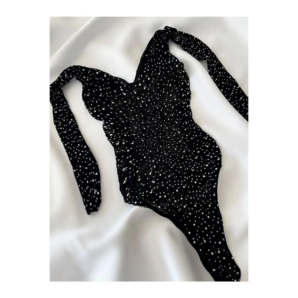 Fancy Stone Net Skirt Garter Set