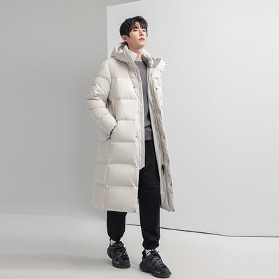 Doudoune Jeunesse Veste à Capuche Moyenne et Longue pour Hommes et Femmes Couples avec Manteau Thermique en Duvet Standard