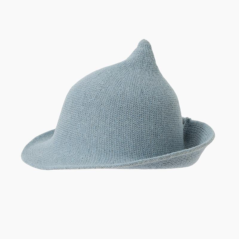 Halloween Hat Witch Hat Foreign Trade Foldable Wool Knitted Hat Pointed Witch Hat Tide