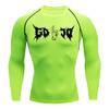 Gojo Print Compression Shirt for Men Sporty Athletic Quick Dry Tshirt Tops Gym Workout Running Baselayers Undershirts Rash Guard