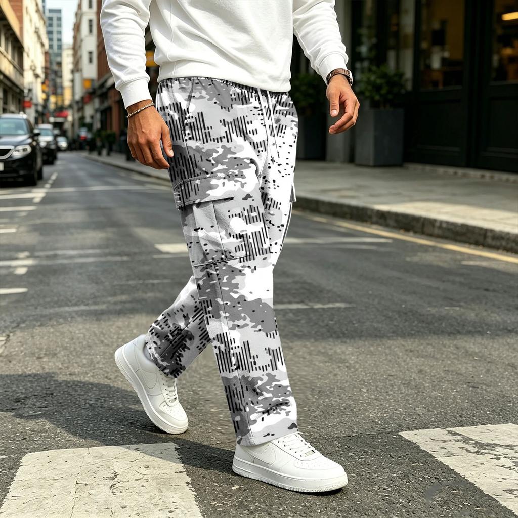 Men's Straight Leg Drawstring Casual Joggers Athletic Pants for Commuting, Travel and Everyday Wear