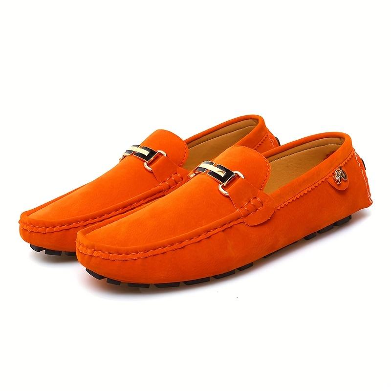 Women's metal buckle loafers Flat shoes soft comfortable rubber sole casual style shoes men leather original  men loafers shoes