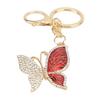 Cute Keychain Rhinestones Keychain Portable Handbag Pendant Key Chain for Women Girls Red