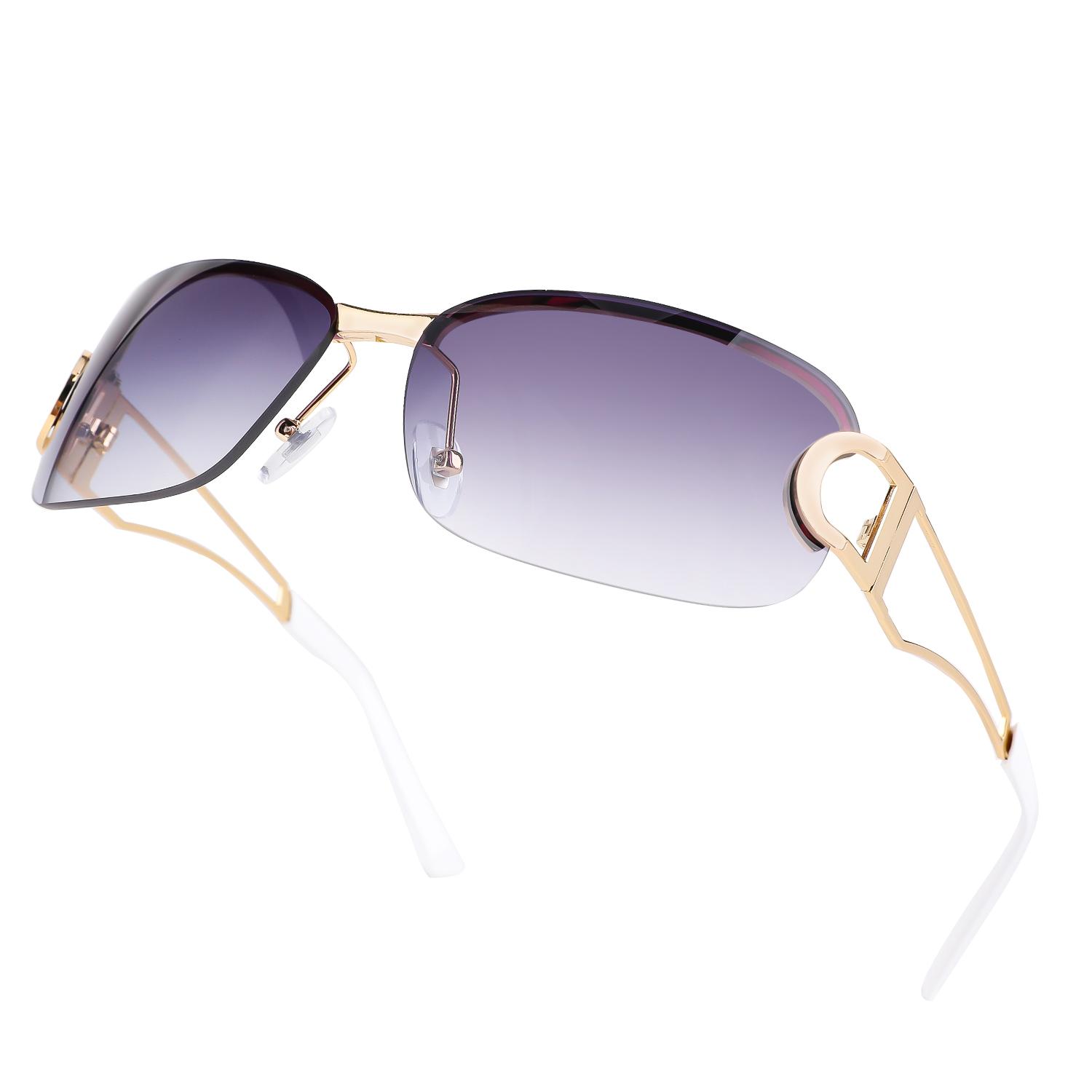 Fashion Women Sunglasses UV400 Protection Magnesium Aluminum Alloy Frame Lightweight Stylish Shades