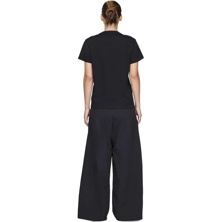 Y-3 Simple Solid Color Round Neck Short Sleeve T-Shirt Women Tops JX2290