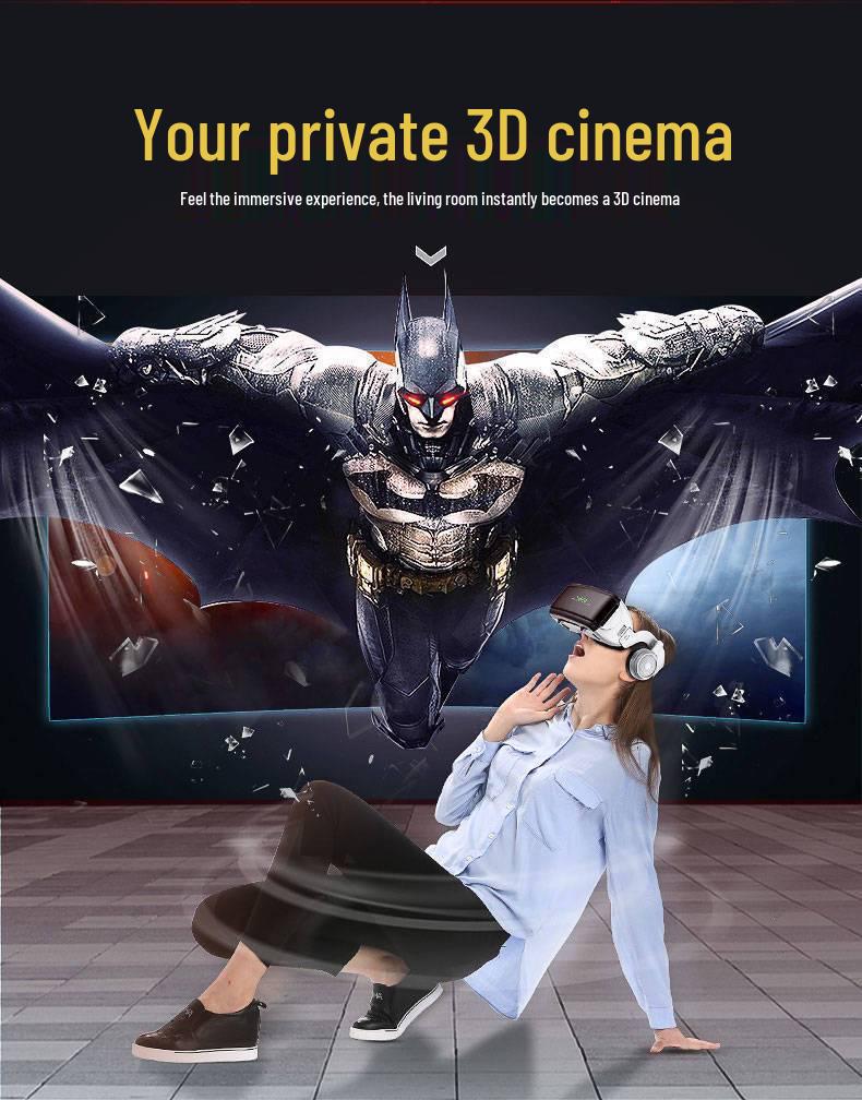 All-in-One VR Headset: Mobile 3D Cinema & Gaming Experience