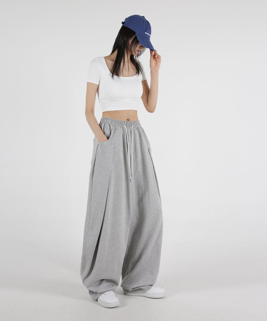UMM Women'S Side Rivet Balloon String Pants 3 Colors