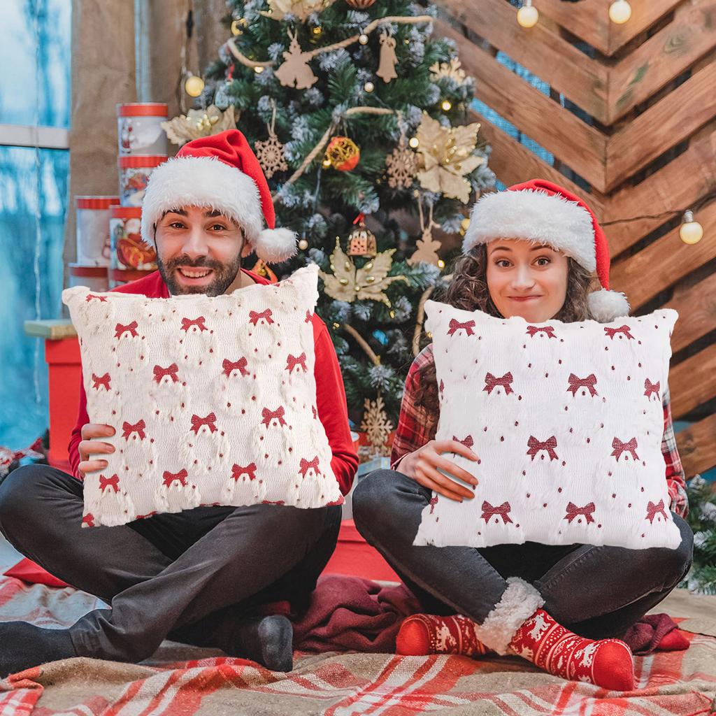 Merry Christmas, Throw Pillow Cover, Winter Holiday, Cushion Cover Sofa Decoration, Christmas Tree