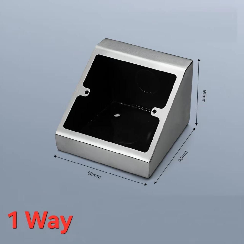 Rustproof Socket Bottom Box Stainless Steel 86 Type Laboratory Socket Box Waterproof Angle Triangle Design