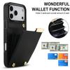 For iPhone 17 Pro Max Case TPU + PU Leather Hardware Decor Phone Cover with Card Holder