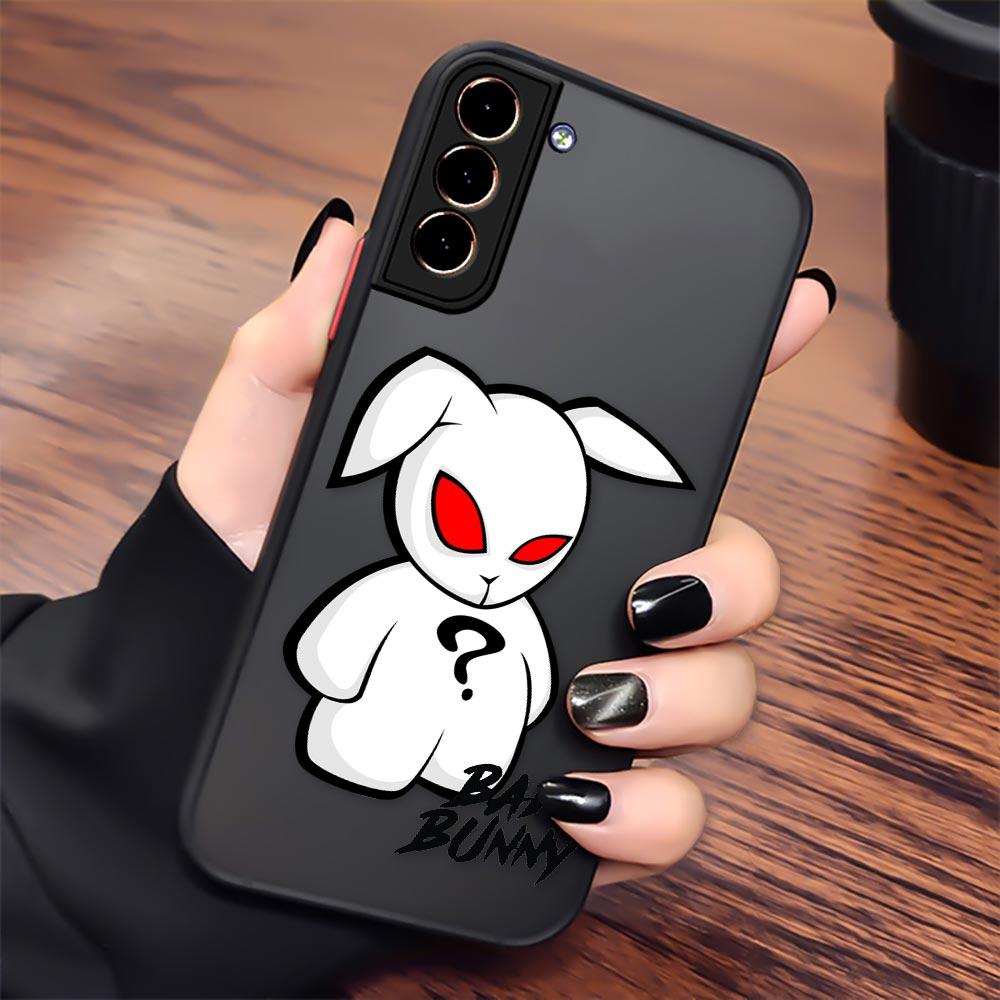 Bad Bunny S24 5G Case For Samsung S20 S21 FE S22 S23 S24 Ultra Cases Bunny Logo Funda Galaxy S23 Plus Matte Back Cover X 100pre
