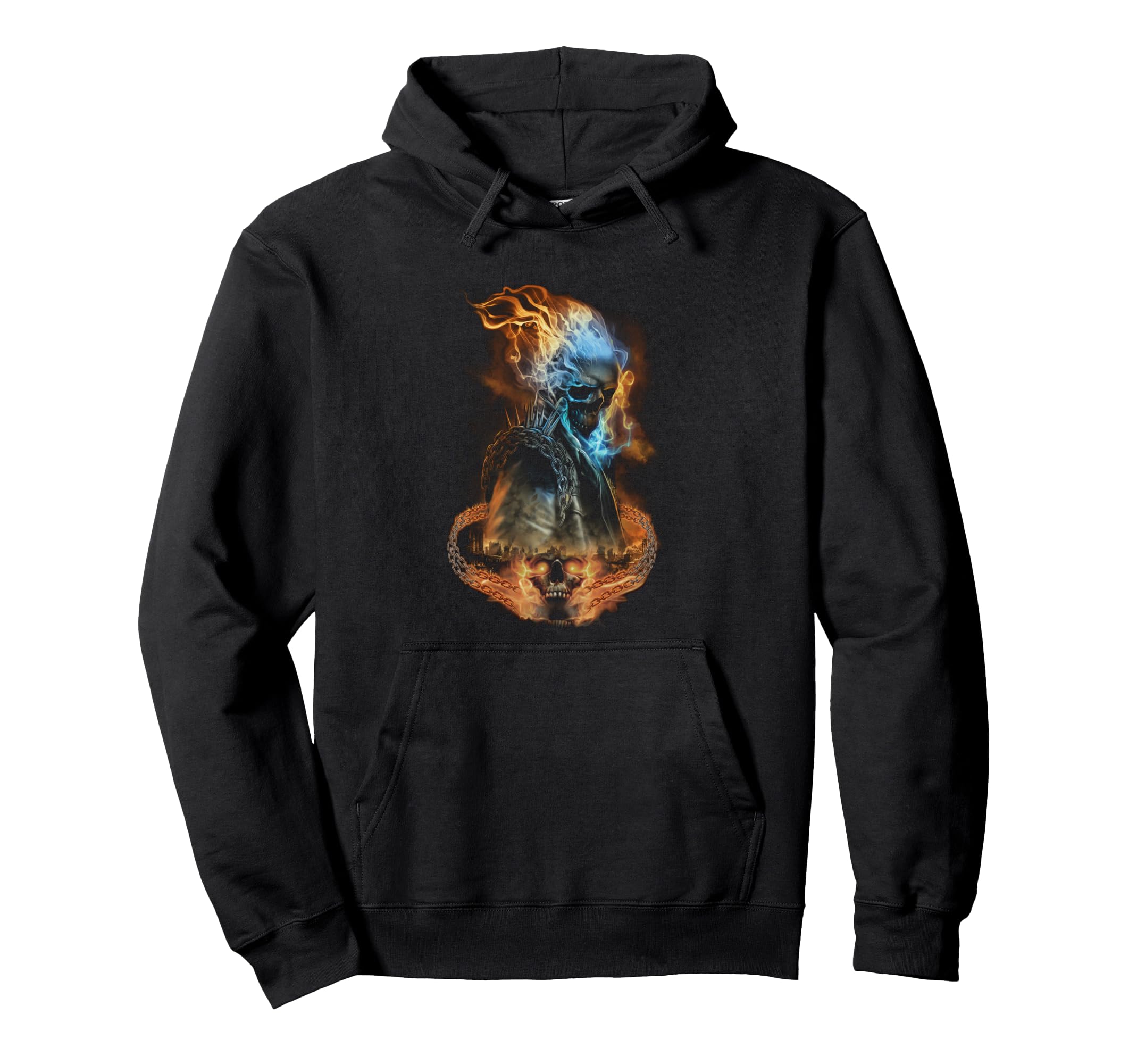 

Marvel Ghost Rider Flaming Chain City Portrait Hoodie