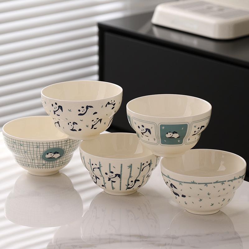 2024 Cute Ceramic Rice and Noodle Bowl Gift Set - High-End Tableware Collection.