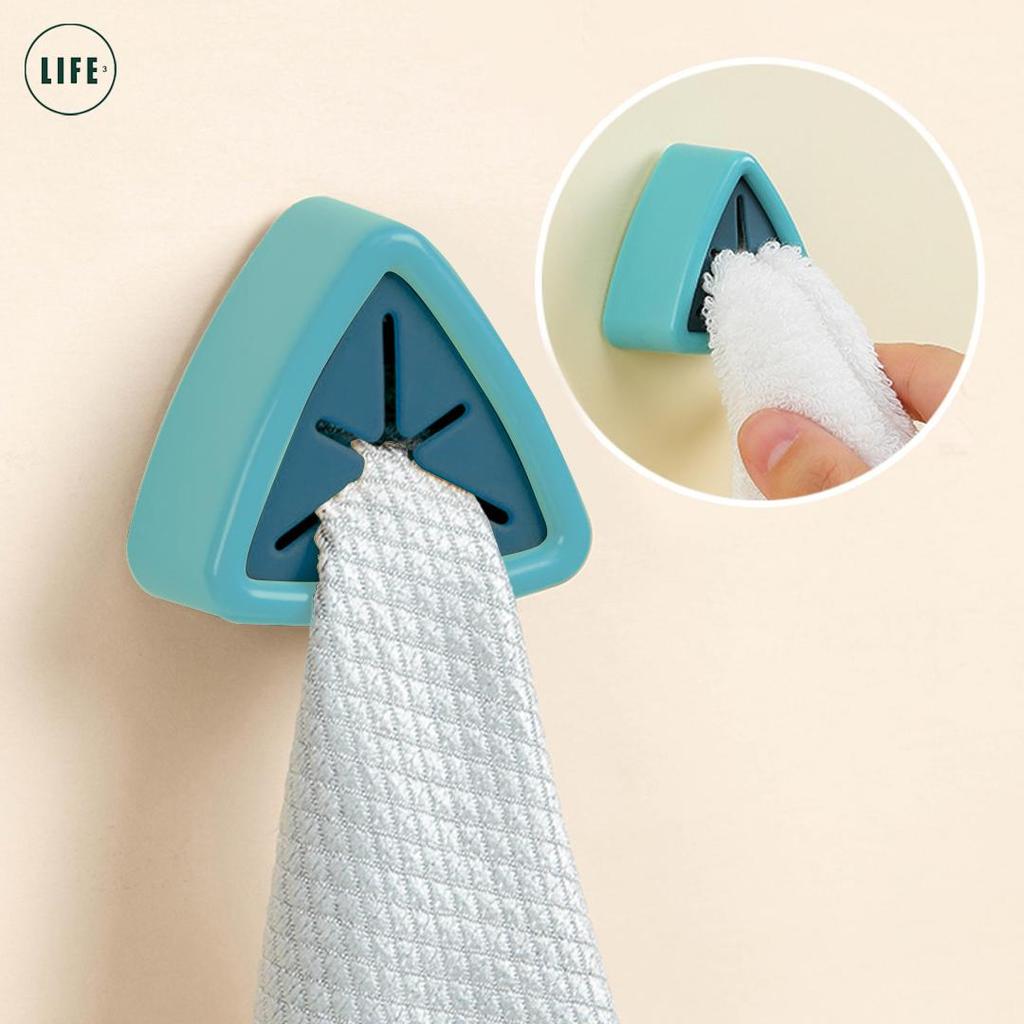 Xiaomi 3life Towel Plug Holder Punch Free Silica Gel Bathroom Organizer Rack Towels Storage Wash Cloth Clip Bathroom Kitchen Accessories Tool