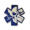 3D PVC Medic Schädel Taktischer Moral-Patch mit Klettverschluss