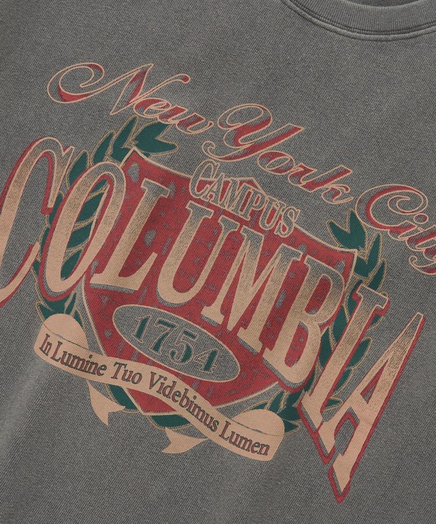 COLUMBIA UNIVERSITY Cu Campus Mineral Washed Women S/S T-Shirts_Gray