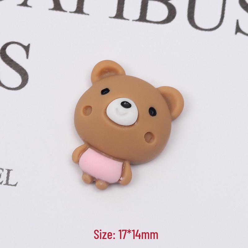 Cartoon Animal Resin Accents: Frog & Bear for Phone Cases, Hair Clips, Cups, Boxes