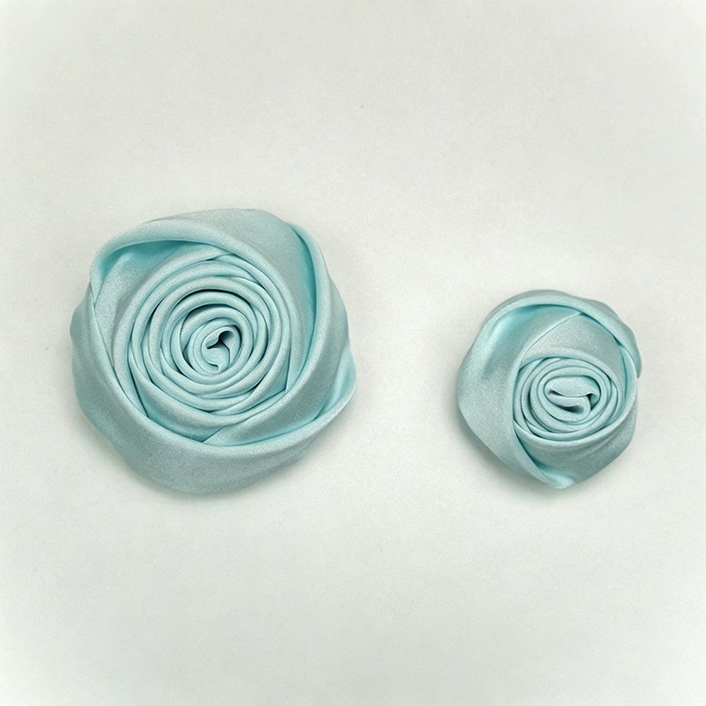 3.5Cm 5Cm Thick Silk Satin Fabric Flower 3D Rose Diy Simulation Flower Chest Flower Head Flower Accessories Clothing Accessories