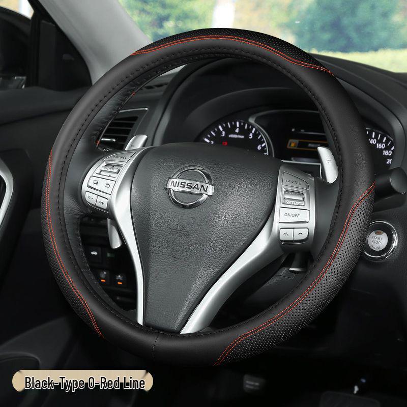 D0X Echte Lederlenkradabdeckung für Nissan Sylphy, Murano, Old Teana, Qashqai, Sunny, Livina, Tiida.