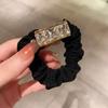 Woman Korean Fashion Elastic Large Rhinestone Hair Ties Hairbands Shiny Diamond Luster Ponytail for Girls Hair Bands Headwear