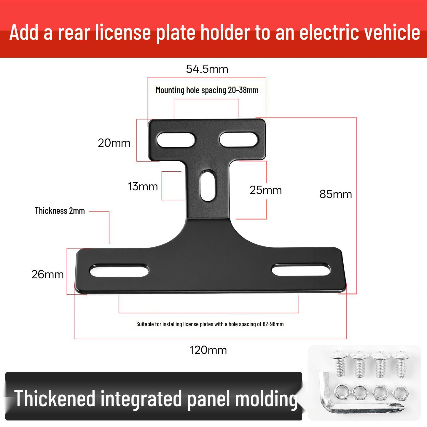 

Tail Rack Rear License Plate Holder for Ninebot Go-Kart F90/C Series MMAX Electric Scooter