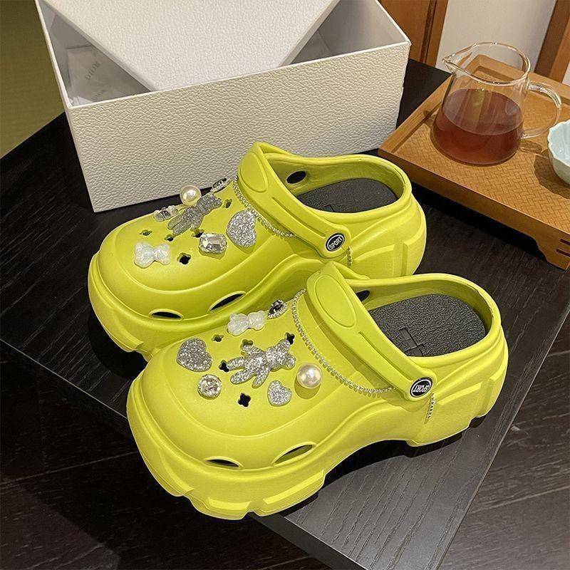 Hole shoes women wear platform sandals EVA non-slip summer new Internet celebrities ins beach cool slippers wholesale