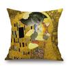 Lovely Cute Cartoon Klimt Style Cat Cushion Cover Bedroom Decorative Sofa Throw Pillow Case