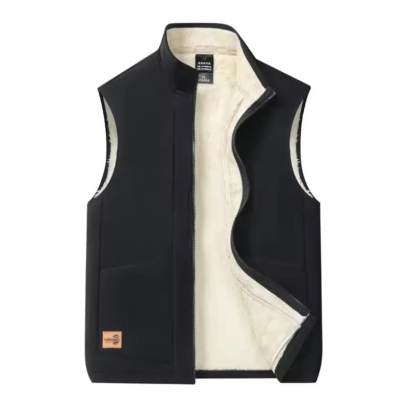 

Autumn Winter Vests Men Warm Padded Stand-up Collar Large Size Casual Versatile Jacket 6XL
