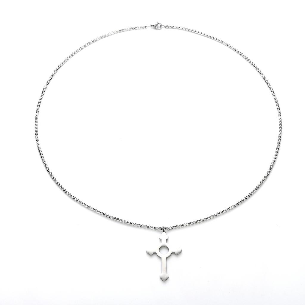 Kreuzkette Herren Titanstahl Nicht Verblassend Hochwertiges Gefühl Vielseitiges Persönlichkeitsdesign Sommer Accessoires Damen Trend Einfacher Schmuck