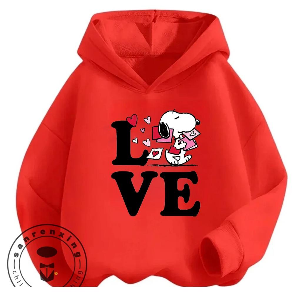 Fashion Kawaii Kids Hoodie Cute Cartoon Graphic Autumn Winter Casual Sweatshirt Snoopy
