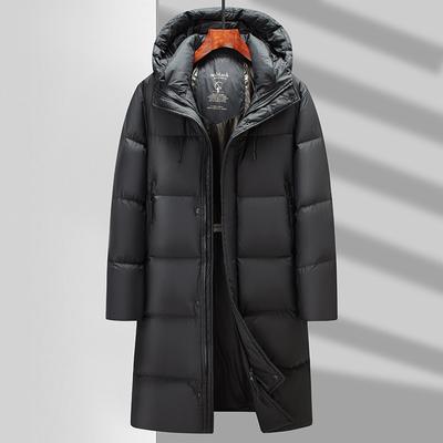 Automne et Hiver Moyen et Long à Capuche Duvet de Canard Chaud Jeune Décontracté Épaissi Duvet Froid Veste