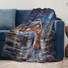 Tuniu Cute Gingerbread Man Christmas Blanket for Sofa Bed Living Room Decoration Gift