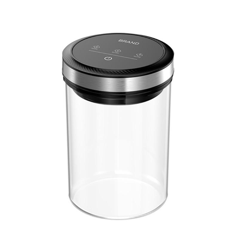 Automatic Storage Jar Plastic Vacuum Sealed Food Canister With Rechargeable Battery For Kitchen Organization