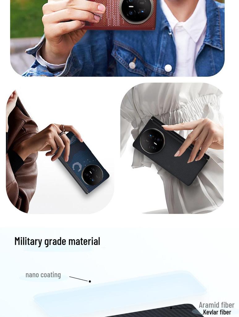 Honor MagicV5 Kevlar-Carbon Fiber Slim Anti-Fingerprint Phone Case